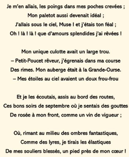 Arthur Rimbaud, Ma Bohème