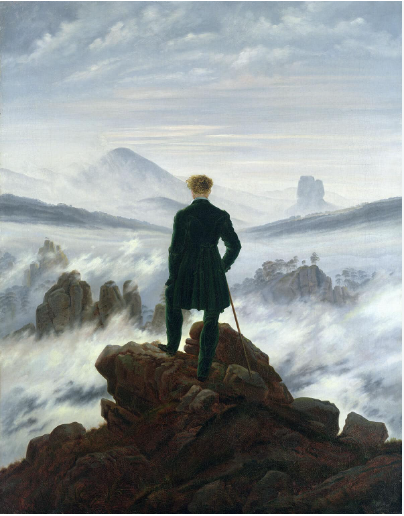 Caspar David Friedrich, Le Voyageur contemplant une mer de nuages